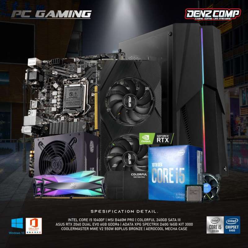 Gaming Pc Rtx 2060 I5 10400f I5 Rtx 2060 16gb Ram GAMING PC INTEL