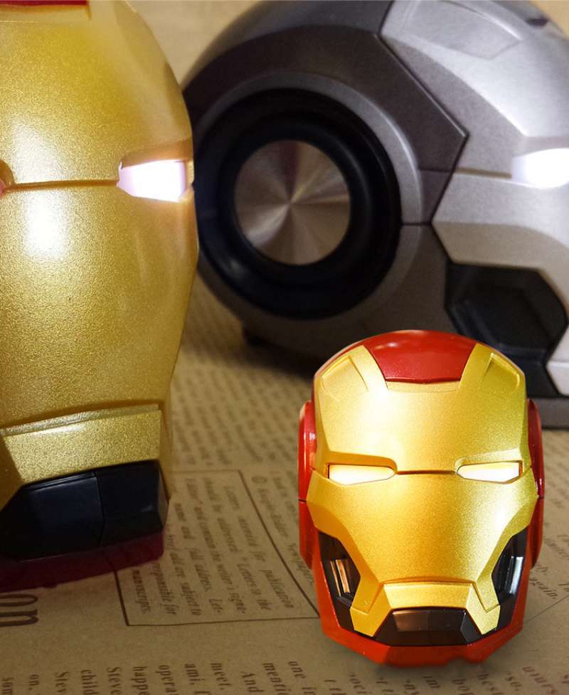 mini iron man wireless speaker powerful portable computer speakers novel gift practical radio music center drop shipping