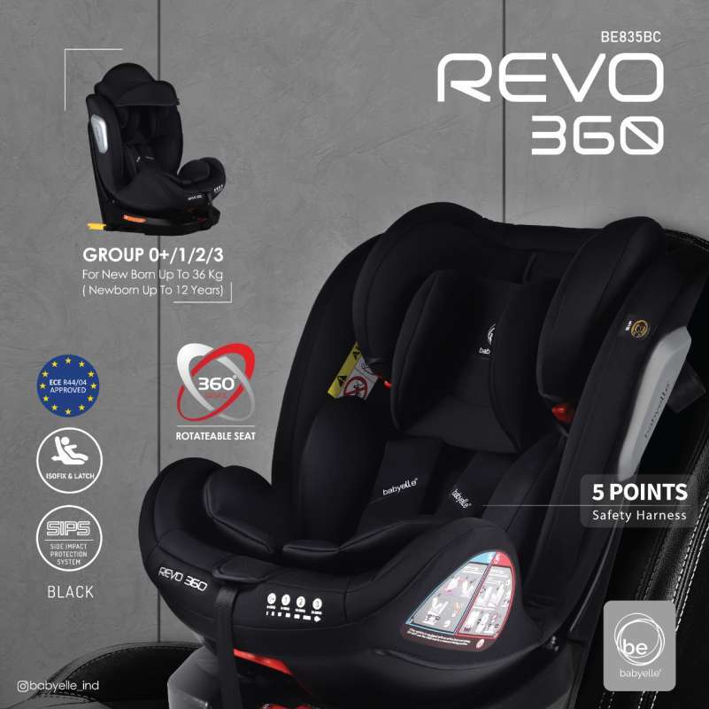 Jual Babyelle Revo 360 BE 835BC Carseat Rotatable seat tempat