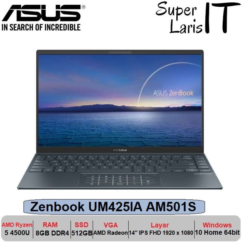 Jual Asus Zenbook 14 Um425ia Am501s Ryzen 5 4500u 8gb 512gb 14inch W10 Ohs Online Desember 2020 Blibli
