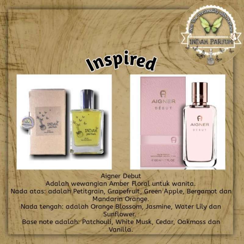 Jual Inspired Aigner Debut Kualitas Premium 50 Ml Edt Premium Di
