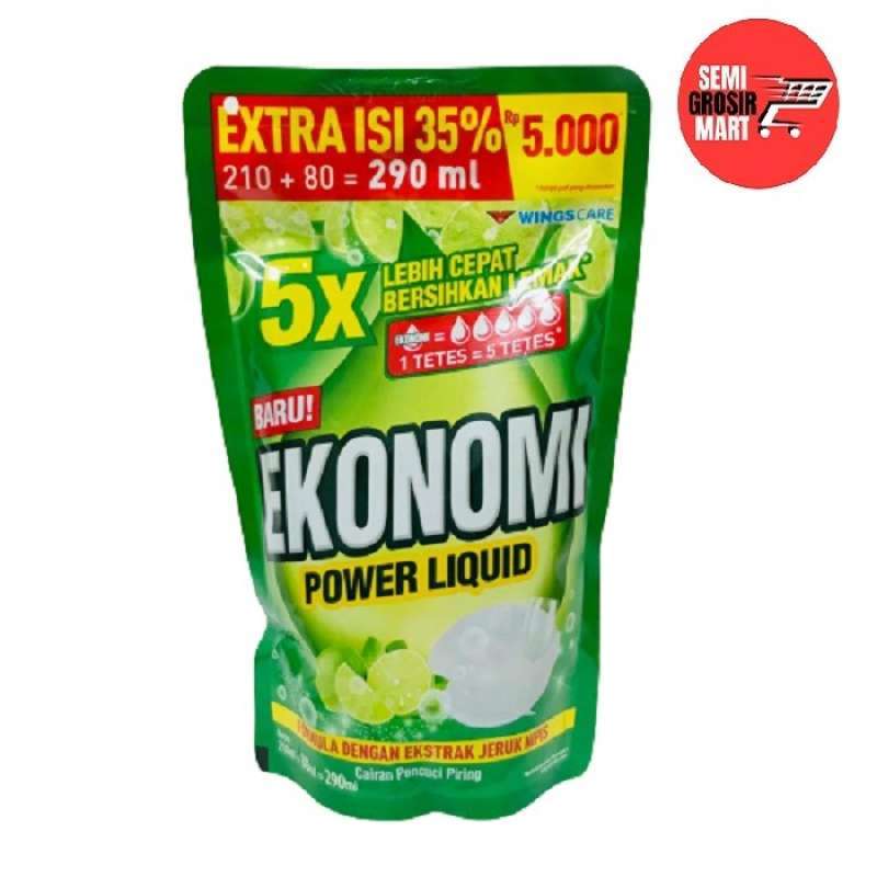 Jual Ekonomi Power Liquid Sabun Pencuci Piring Pouch 290ml Terbaru Juni 2021 Blibli