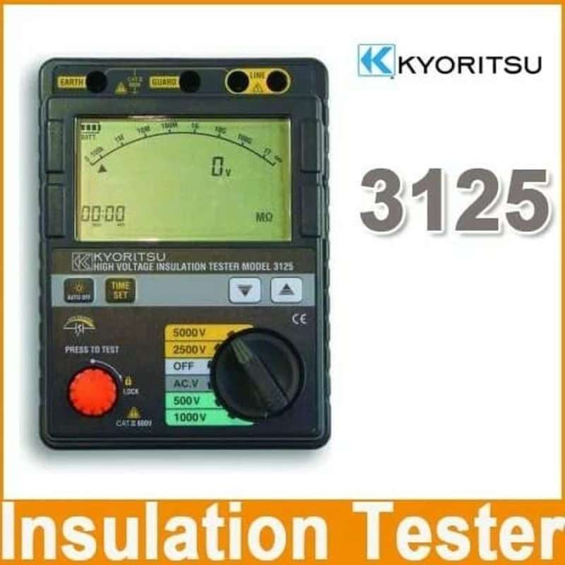 Jual KYORITSU HIGH VOLTAGE INSULATION TESTER 3125 5000V di Seller