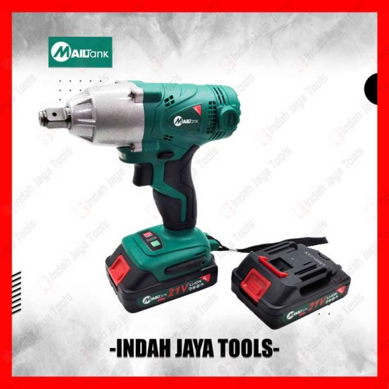 Jual MAILTANK IMPACT WRENCH CORDLESS 21V Mesin Buka Ban Baterai