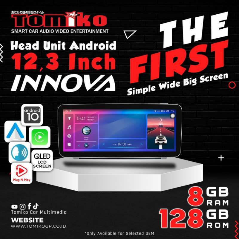 Jual Head Unit Android Tomiko Oem For Innova Reborn 12,3 Inch