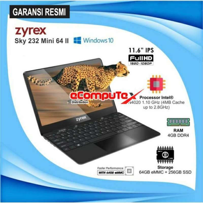 Jual Laptop Zyrex Sky 232 Sky232 Mini 64 Ii Celeron N4020 RAM