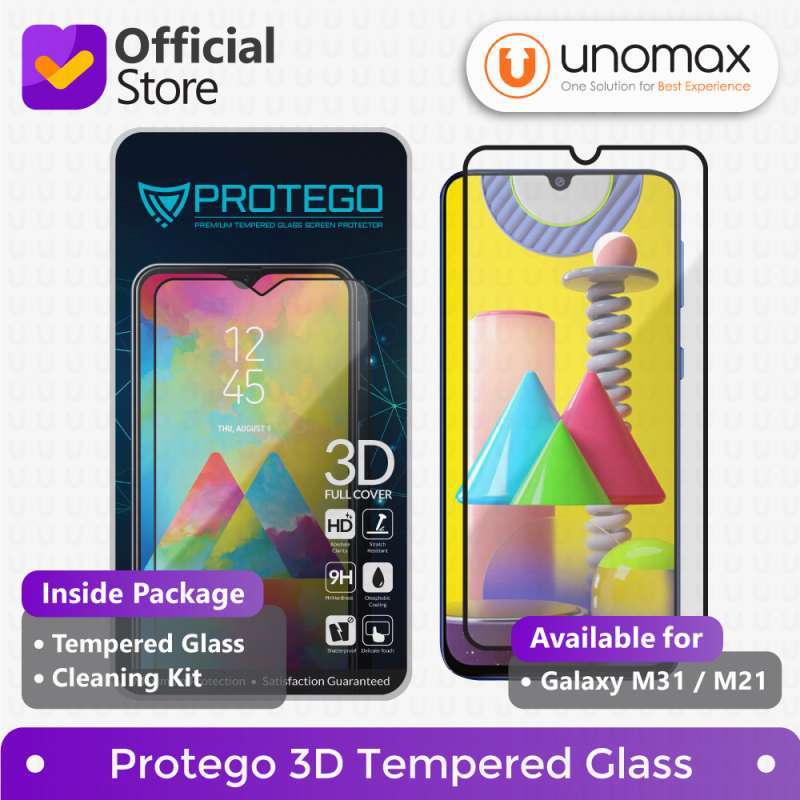 Glass Protector Samsung Galaxy M21 Have Gorilla Glass Protego 3D