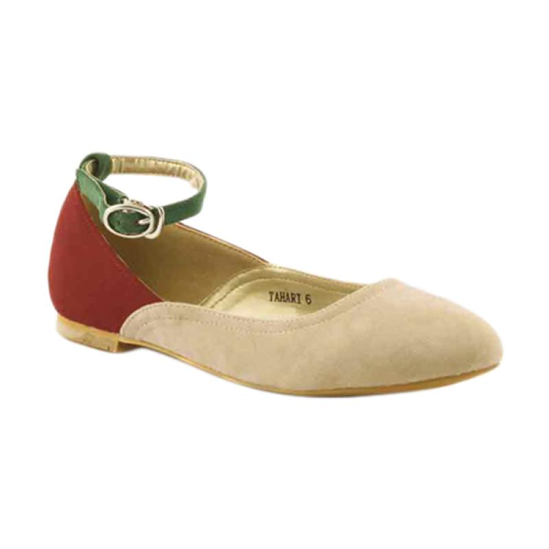 GatsuOne Tahari 6 Flats Sepatu Wanita - Camel Comb