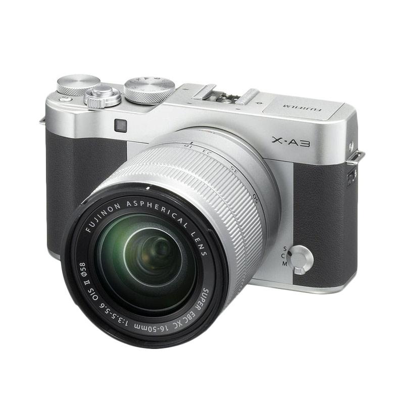 Fujifilm X-A3 Kit 16-50mm OIS II Kamera Mirrorless - Silver + Free Memory Sandisk 16GB Class 10 + Instax Mini 8 (warna tergantung ketersediaan)