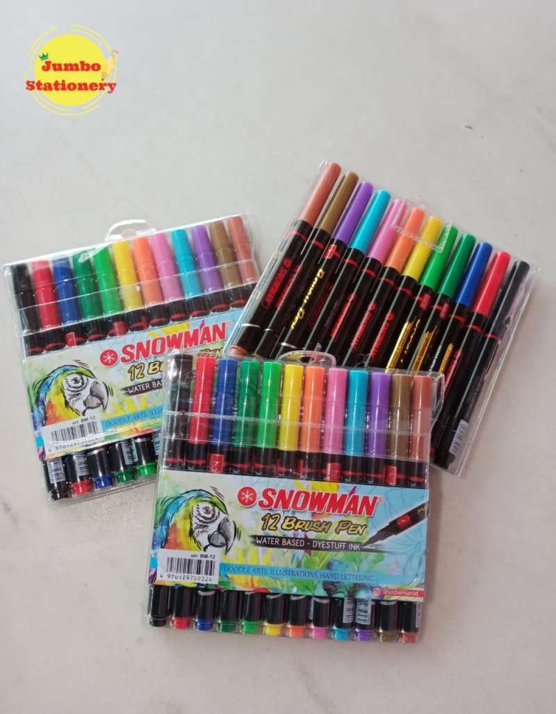 Brush pen snowman shop