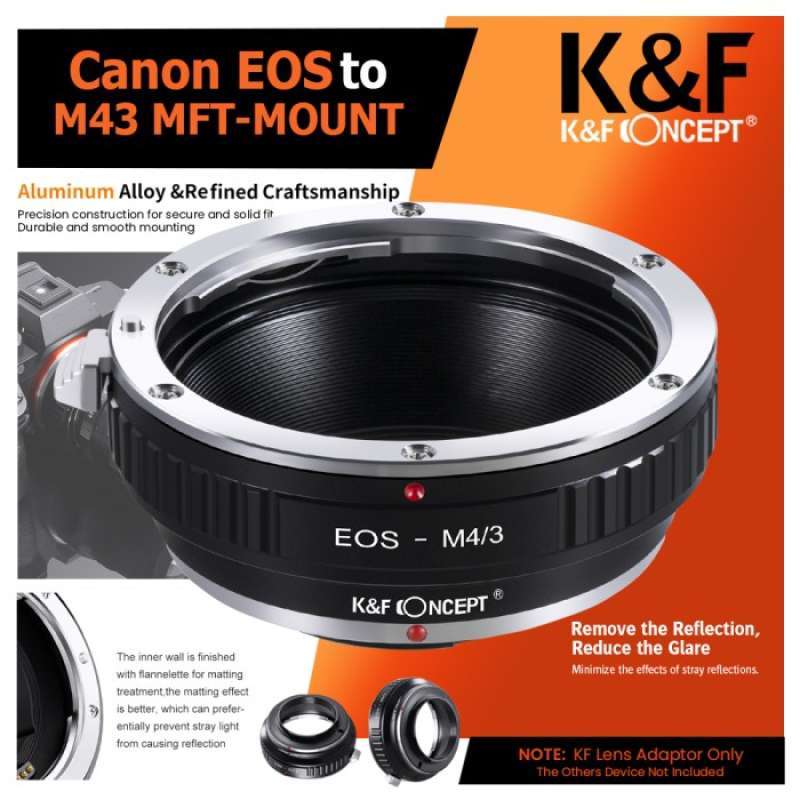 KNF Concept Lens Mount Adapter Canon EOS to M43 MFT Mount ORIGINAL 100