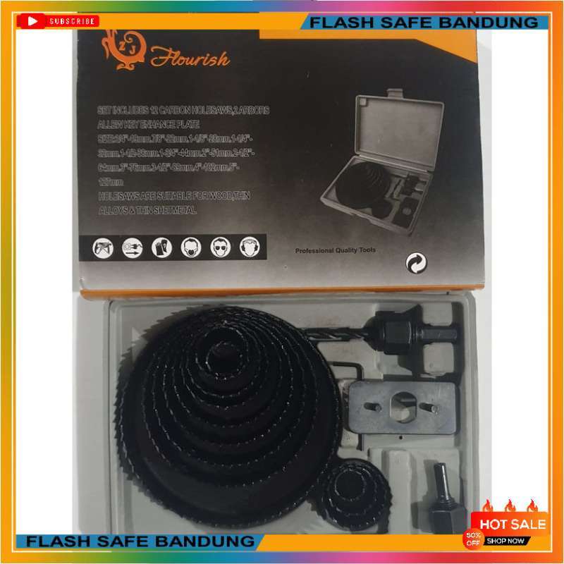 Ibaci 16 Pc Holesaw Kit Hole Saw Kit 