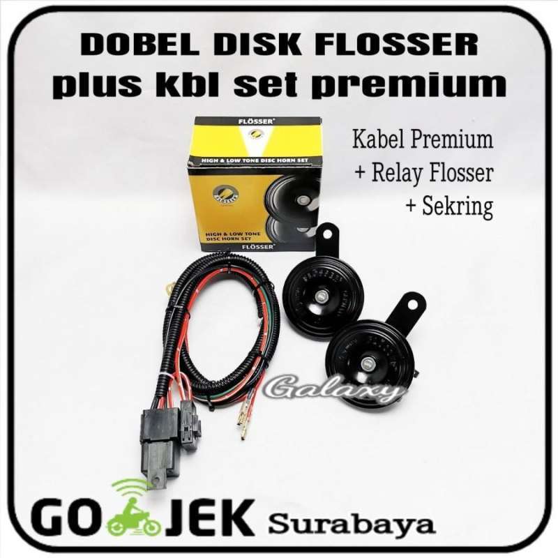 Jual Klakson Dobel Disk - FLOSSER Original - High Low Stereo 12v - + Relay  Saja di Seller GALAXY OTOMOTIVE - Simomulyo, Kota Surabaya