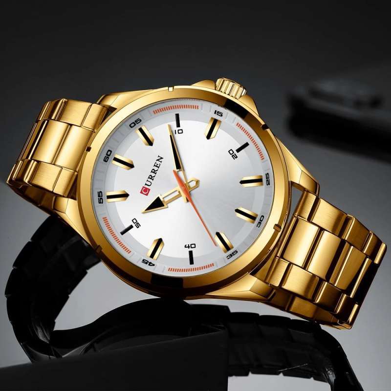 CURREN 8320 Jam Tangan Pria Analog Stainless Steel Anti Air Original
