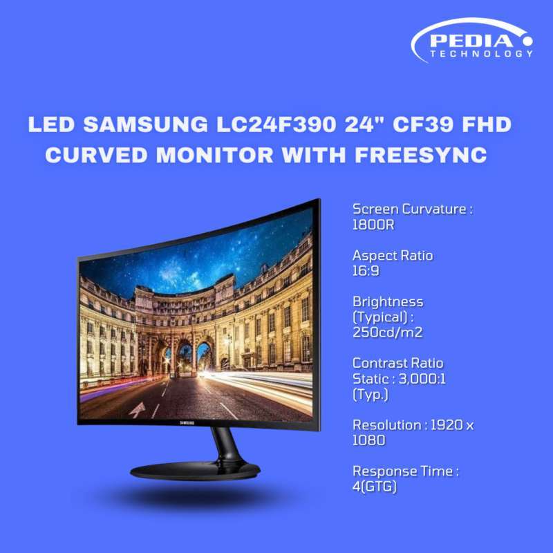 Jual Led Samsung Lc24f390 24 Inch Cf39 Fhd Curved Monitor With Freesync Di Seller Pedia Technology Jaka Setia Kota Bekasi Blibli
