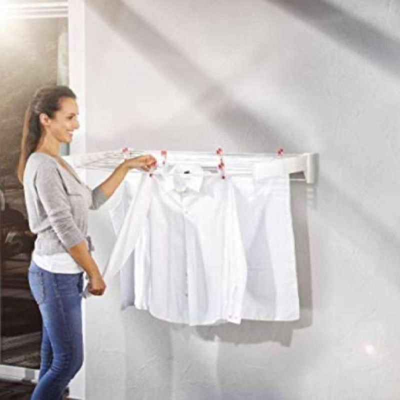 Leifheit 83201 telefix 70 wall mount retractable clothes drying rack cheap