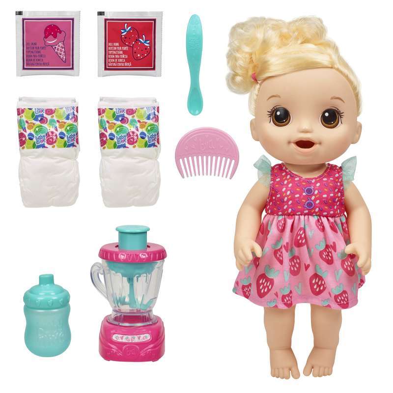Jual Baby Alive Magical Mixer Baby Doll Strawberry Shake With Blender Accessories Online September 2020 Blibli Com
