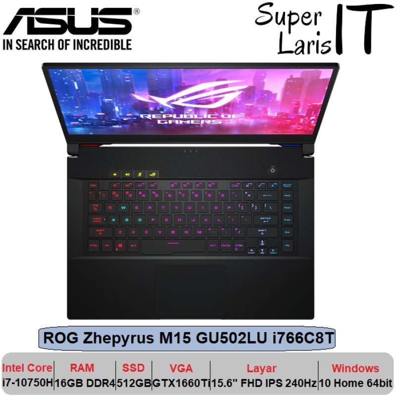 Jual Laptop Gaming Asus Rog Zhepyrus M15 Gu502lu I766c8t Garansi Resmi Online Desember 2020 Blibli