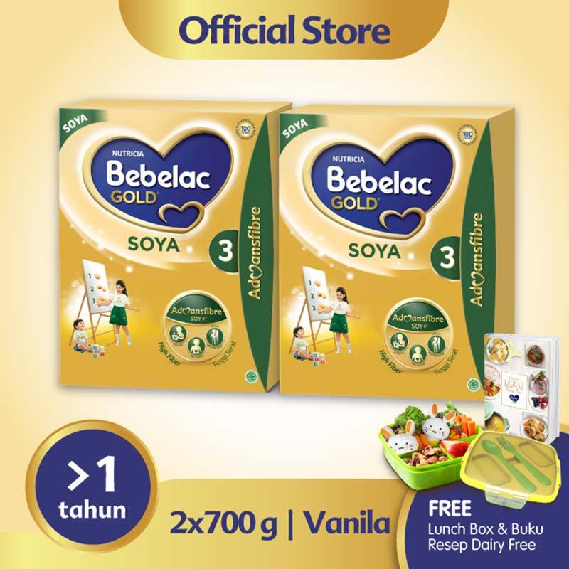 Jual Bebelac Gold Soya 3 Vanilla Susu Formula Buy 2 700 G Free Lunch Box And Dairy Free Food Recipe Online Oktober 2020 Blibli Com