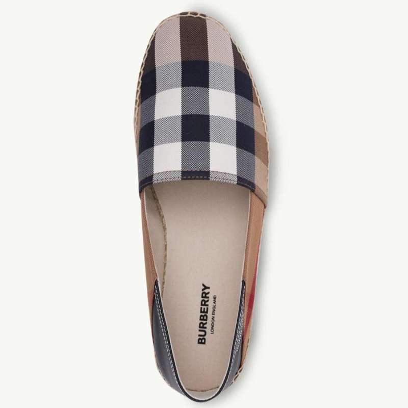 Jual BURBERRY Men Alport Cotton Checked Slip On Espadrilles in