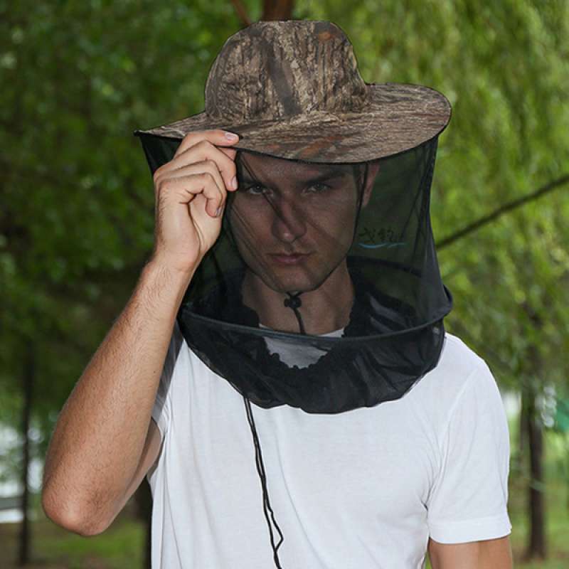 Promo Adjustable Fishing Net Hat Anti 