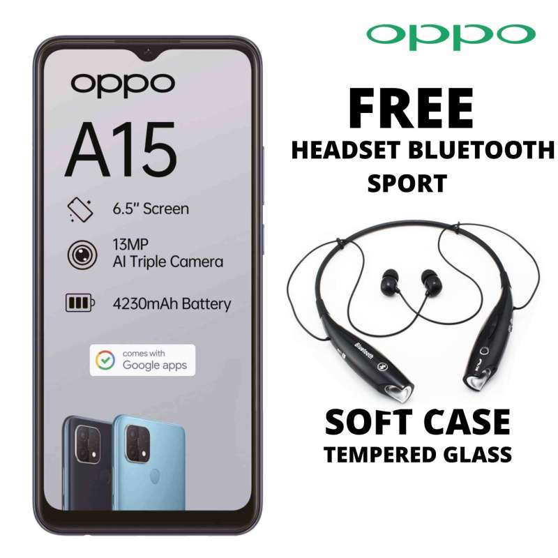 Jual Oppo A15 3 32 Gb Free Headset Bluetooth Sport Murah Mei 2021 Blibli