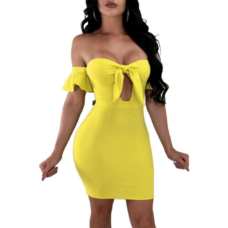 Chest Bandage Bodycon Mini Dress 