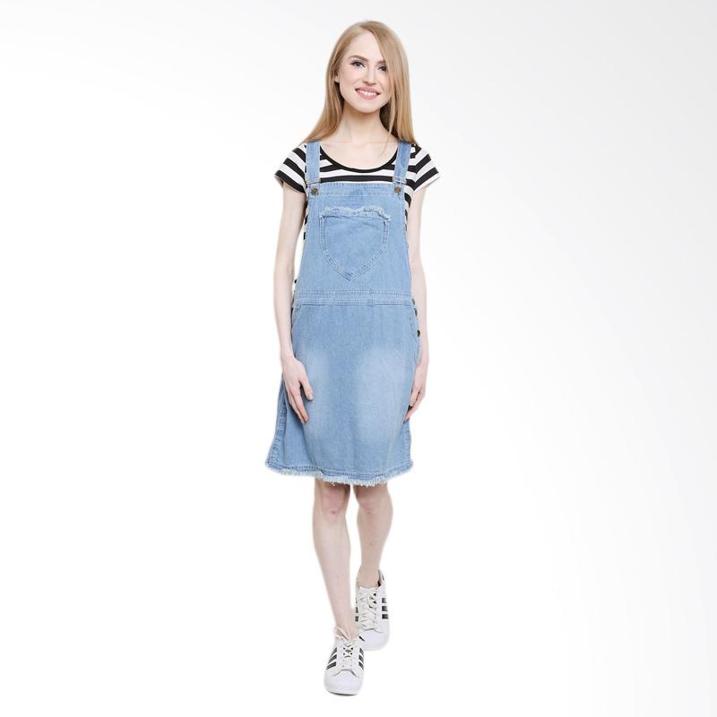 AGS&co Alison Overall Jeans Skirt Jumpsuit Wanita