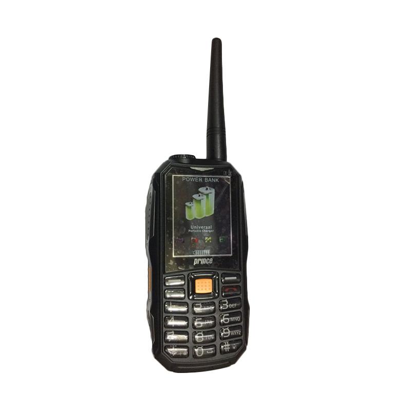 Prince PC-10 Powerbank Walkie-Talkie Handphone - Black [12.000 mAh]