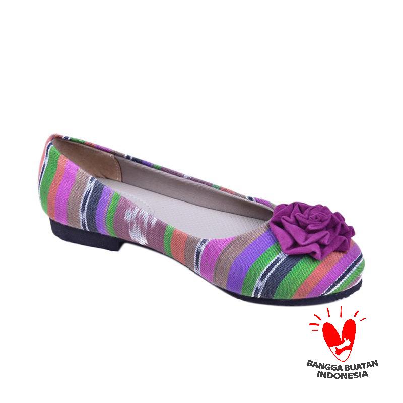 d.a.t Handmade Indonesia Amara Tenun Ballerina Shoes - Magenta