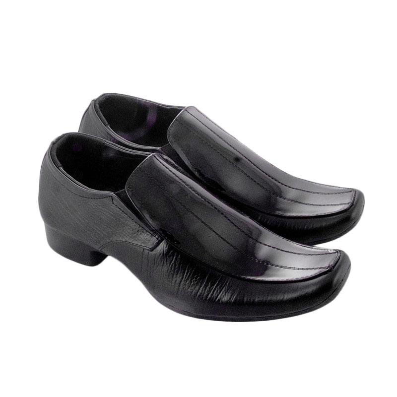 Golfer Leather Black Turn Formal Shoes Sepatu Pria