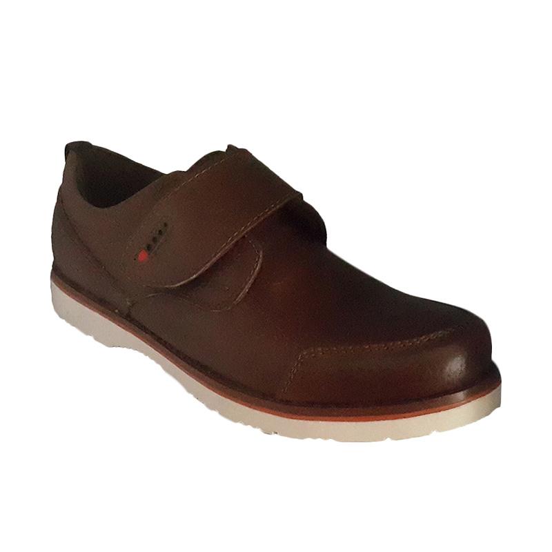 Handymen CHS 04 Formal Casual Genuine Leather Sepatu Pria - Brown