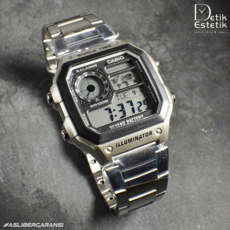 Casio Ae 1200whd Stenlis Steel Original 