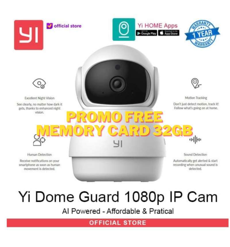 Jual Xiaoyi Yi Dome Guard Full Hd 1080p Smart Cctv 360 Kamera Ip