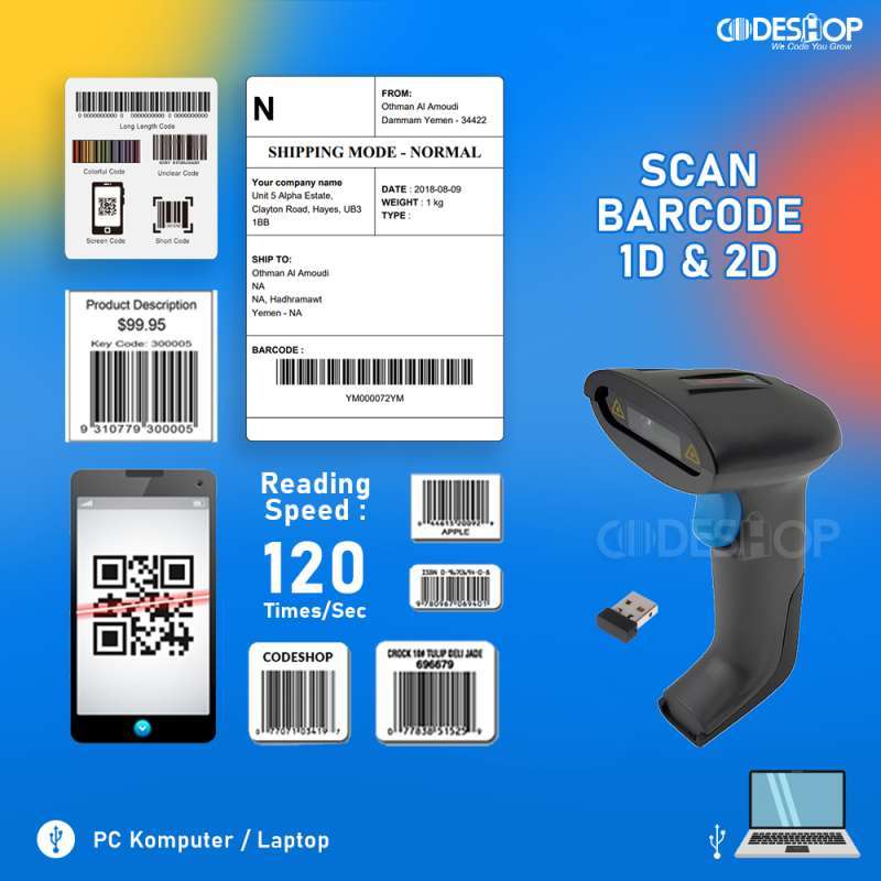 Jual Wireless Bluetooth 1d 2d Imager Barcode Scanner Kassen Ks