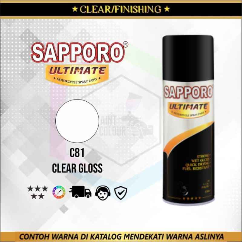 Jual Sapporo Cat Aerosol Sapporo Ultimate C81 Clear Gloss 400 Cc Cat Spray Bukan Pilox Online November 2020 Blibli