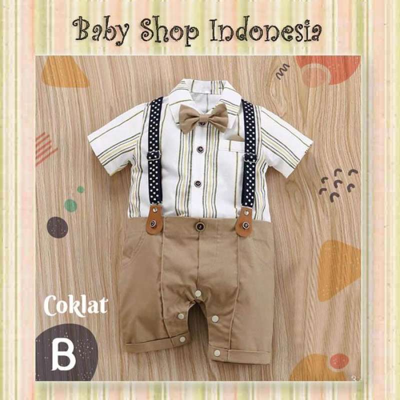 Jumpsuit Pesta Bayi Romper Tuksedo Bayi Abu Jumpsuit Bayi Import Hitam