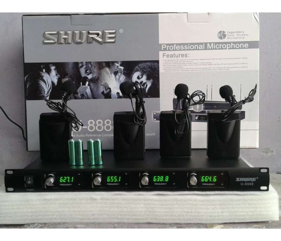 Jual Microphone Wireless Shure U8888( 4 