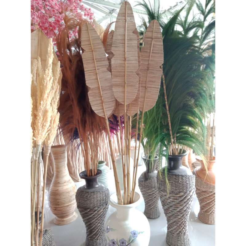 Jual Dekorasi Daun Pisang Banana Leaf Artificial Cantik Ukuran Kecil Murah Online April 2021 Blibli