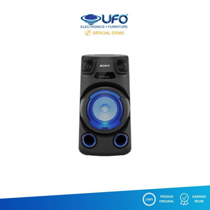 Sony MHCV13 Bluetooth Speaker with MEGA BASS and LED Lights, Compact Size, Remote Control, and Karaoke Features. Perfect for Parties and Home Entertainment