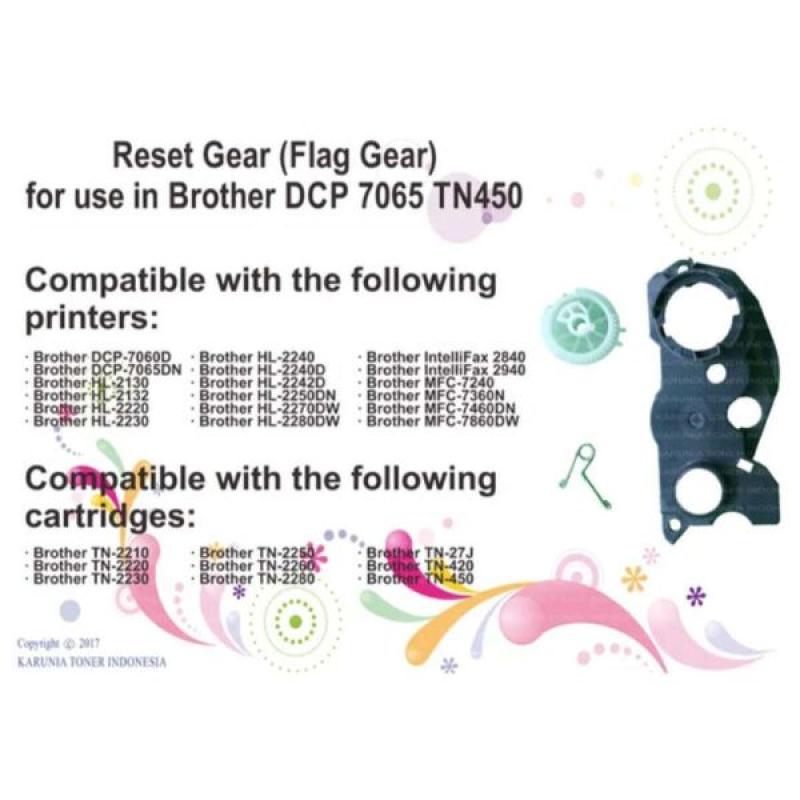 Reset Gear Flag Gear for use in Brother Toner Cartridge HL2240 TN450