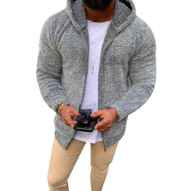 mens plush hoodie