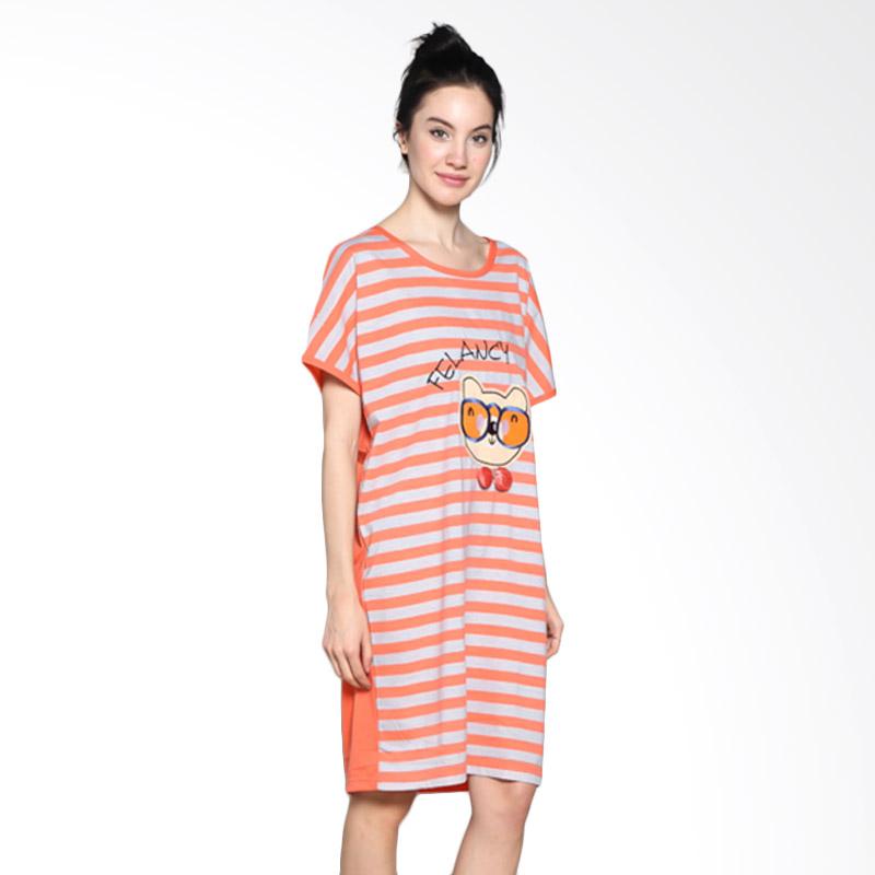 Felancy 078-NE2020 Casual Wear Sleepwear Baju Tidur - Orange