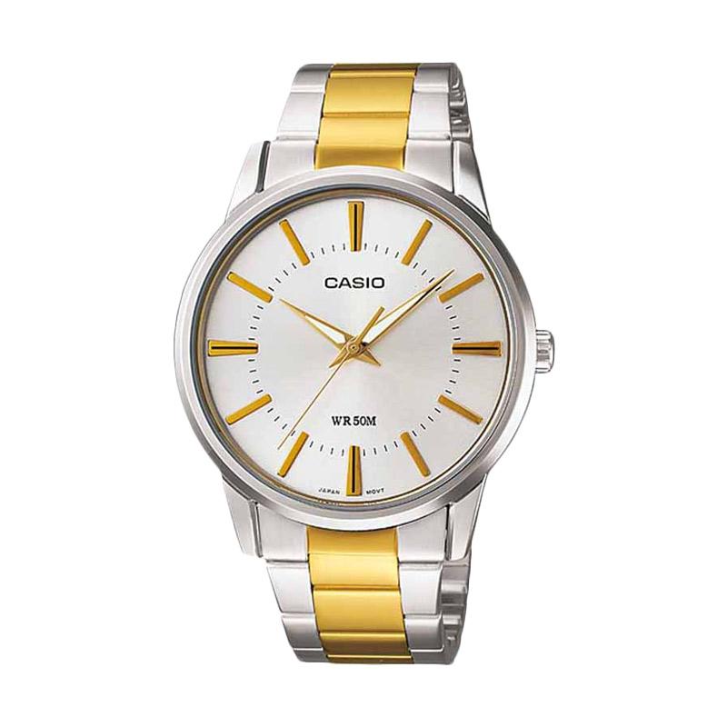 Jual Casio Standard Jam Tangan Pria Mtp 1303sg 7avdf Silver Gold Murah September 2020 Blibli Com