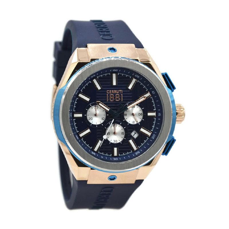 Cerruti CRA163SRBL03BL Jam Tangan Pria - Navy Rosegold