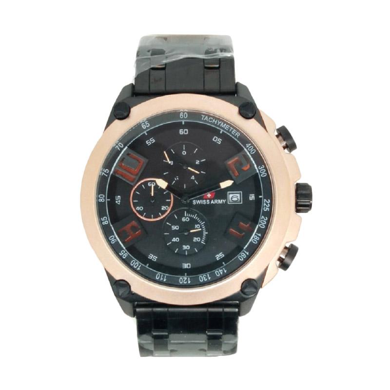 Swiss Army SA222 Jam Tangan Pria - Hitam Rosegold