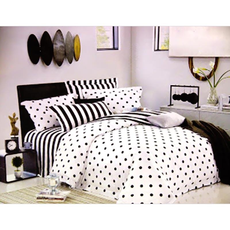 Harga Murah Alona Ellenov Putih Garis Sprei With Bed Cover Katun Source · Ellenov Motif Polkadot