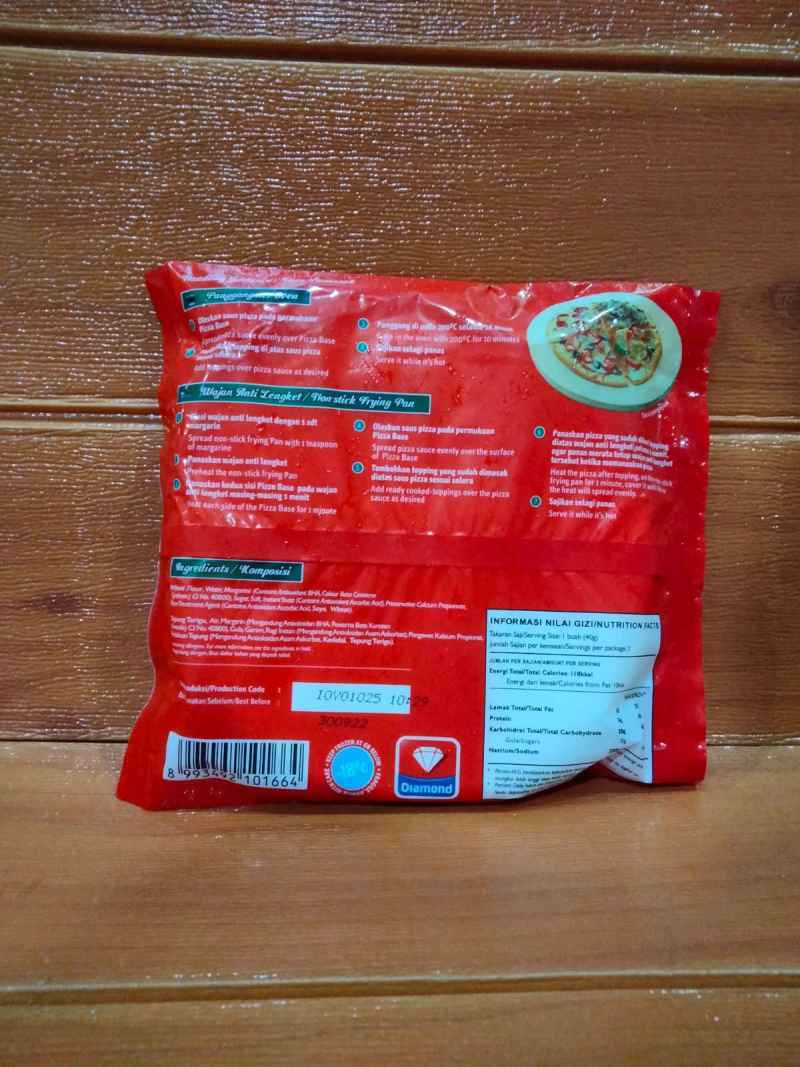 Jual edo pizza base roti pizza snack/frozen/cake isi 120gr di ...