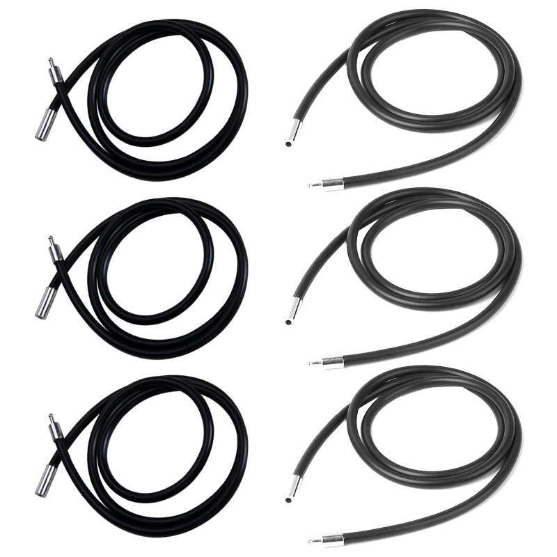 6pcs Rubber Cord Rope Necklace Chain 