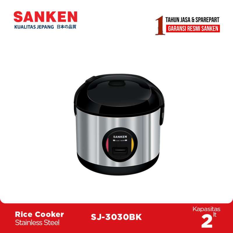 Promo Sanken Sj-3030bk Rice Cooker Stainless Steel [2l] Black